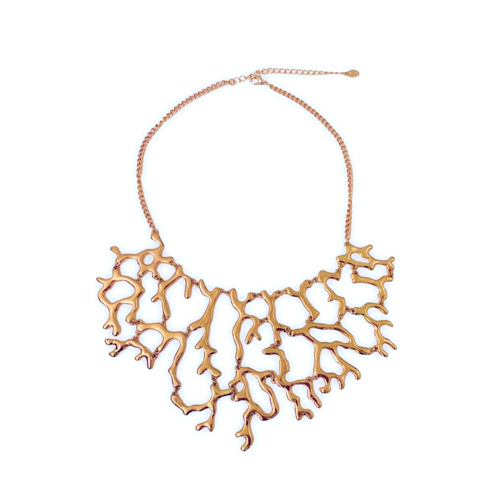 Gold Coral Branch Necklace- NWOT